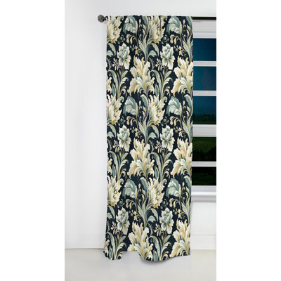 Paisley Green Dream I vert et blanc - Rideau damassé - Rideau occultant en damas - 1 panneaux