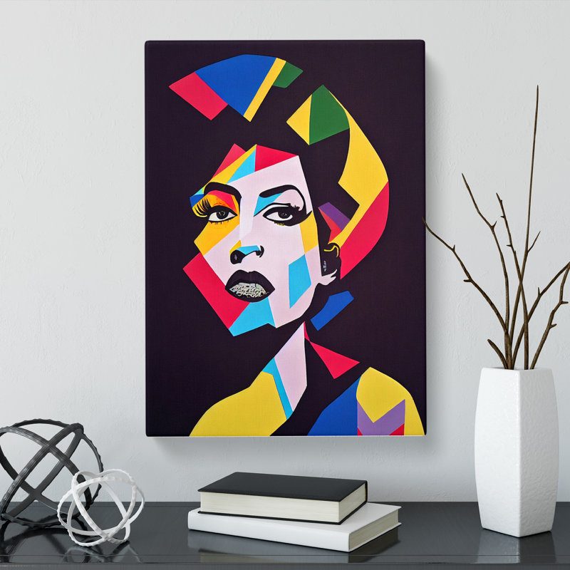Amy Winehouse Abstract - Wrapped Canvas Print, 50cm H x 35cm W x 3cm D