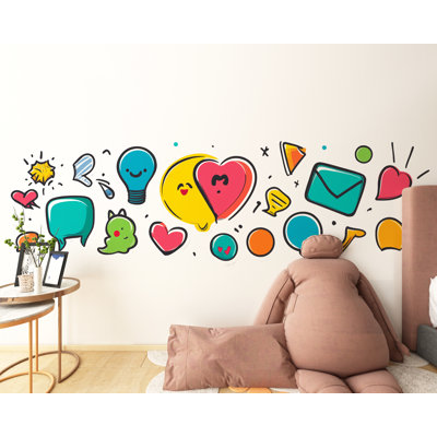 Adhésif décoratif en vinyle coloré, autocollant amovible pour enfants pour la chambre à coucher ou la chambre de bébé