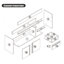 Meuble-lavabo flottant 36 po avec lavabo en céramique et deux tiroirs 36 po-133086547