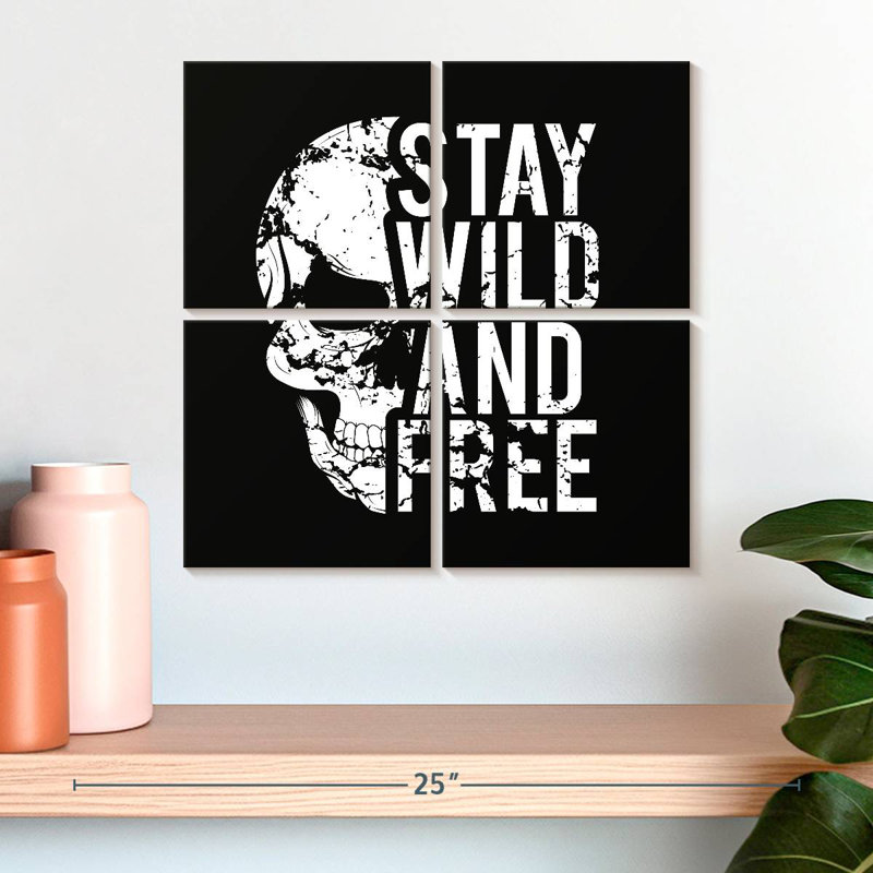 Tergel Stay Wild And Free, H 18 po x l 18 po