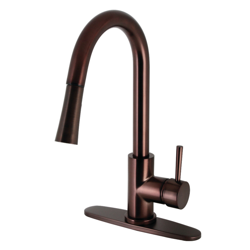 Kingston Brass Concord Single-Handle Pull-Down Kitchen Faucet, Oil Rubbed Bronze