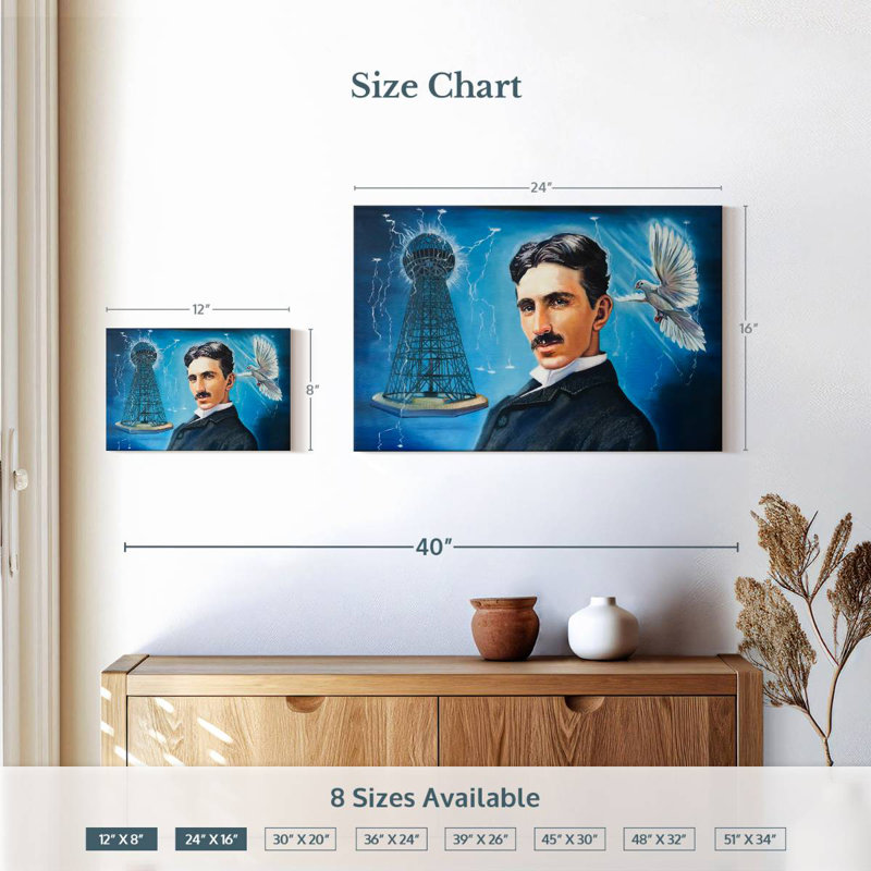 Keiraleigh Nikola Tesla, H 16 po x l 24 po