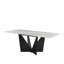 Arguelles Modern 79 In. Rectangular Dining Table With White Tempered Glass Table Top - Seats Up To 6
