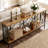 70.9'' Sofa Table, Industrial Long Narrow Console Table Behind Couch, Entryway Table with Open Storage Shelves for Living Room, Hallway, Office, Retro Brown
