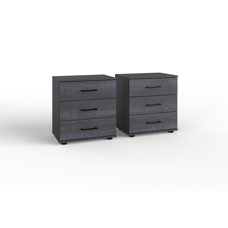 Arujan 52cm W Manufactured Wood Bedside Table