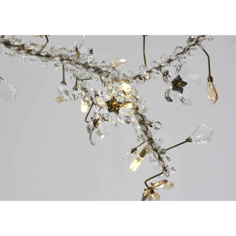 Lustre en forme de branche en cristal 10 lumières Eclectic