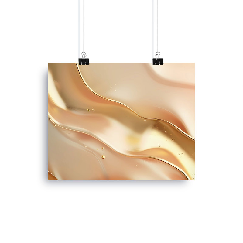 Abstract Wall Art, Canvas Print, Gold, Modern Art, Home Decor, Wrapped Canvas, 60.96 cm H x 81.28 cm W
