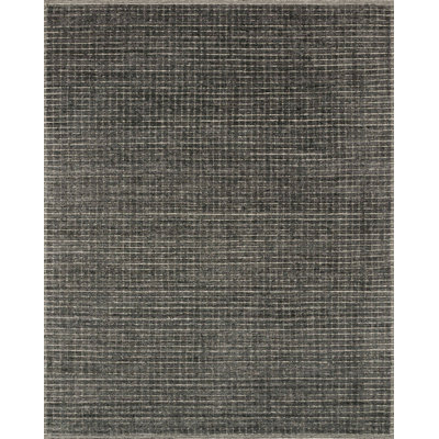 Shenade Geometric Handmade Charcoal Area Rug