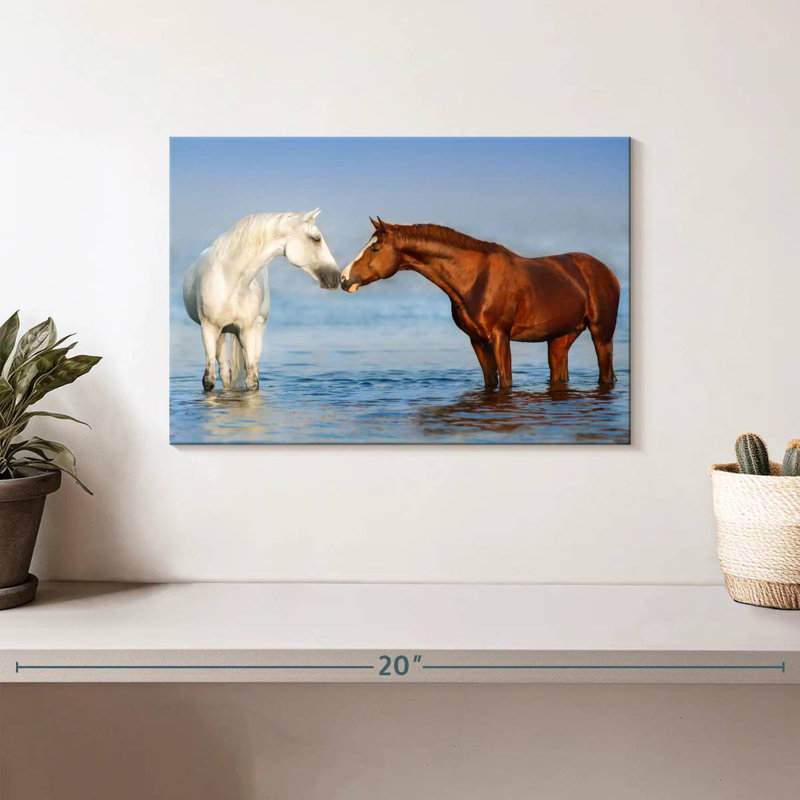 Brampt Beach Horses, 8" H x 12" W