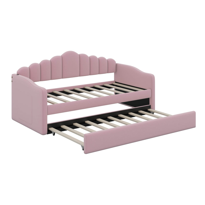 Izzibella Upholstered Daybed, Pink