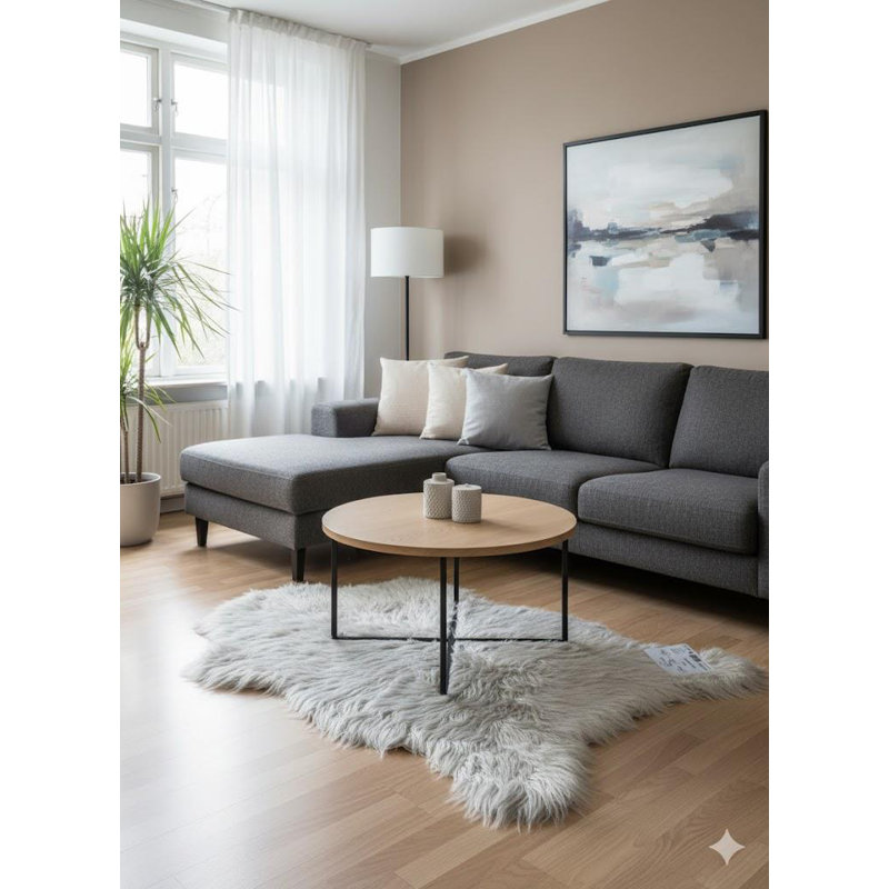 Solid Colour Faux Fur 60cm X 90cm Area Rug