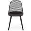  Modern Plastic Dining Chairs Set of 4, Indoor Outdoor Stackable Kitchen Chairs, Black-614320298