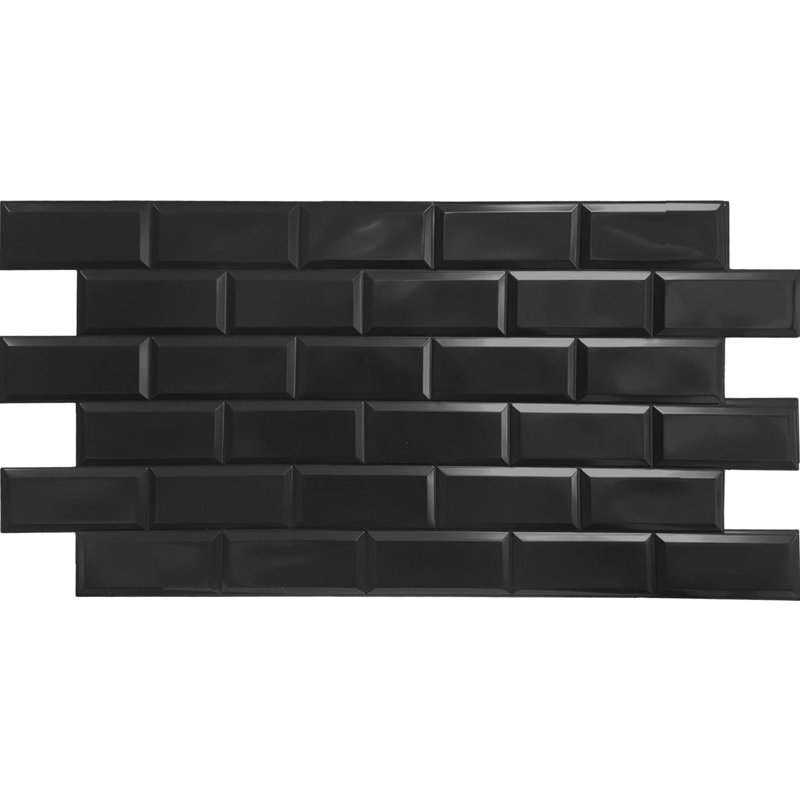Panneau mural en vinyle 19 po x 38 po, Noir