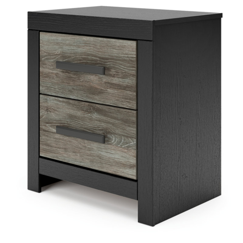 Table de chevet Kiyana, Noir/gris
