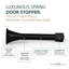 MEGA HANDLES Paquet de 2 taquets de porte à ressort en fer - Bouchon à ressort flexible antirouille 3,35 po avec embout en caoutchouc - Noir mat-131669875-131669876