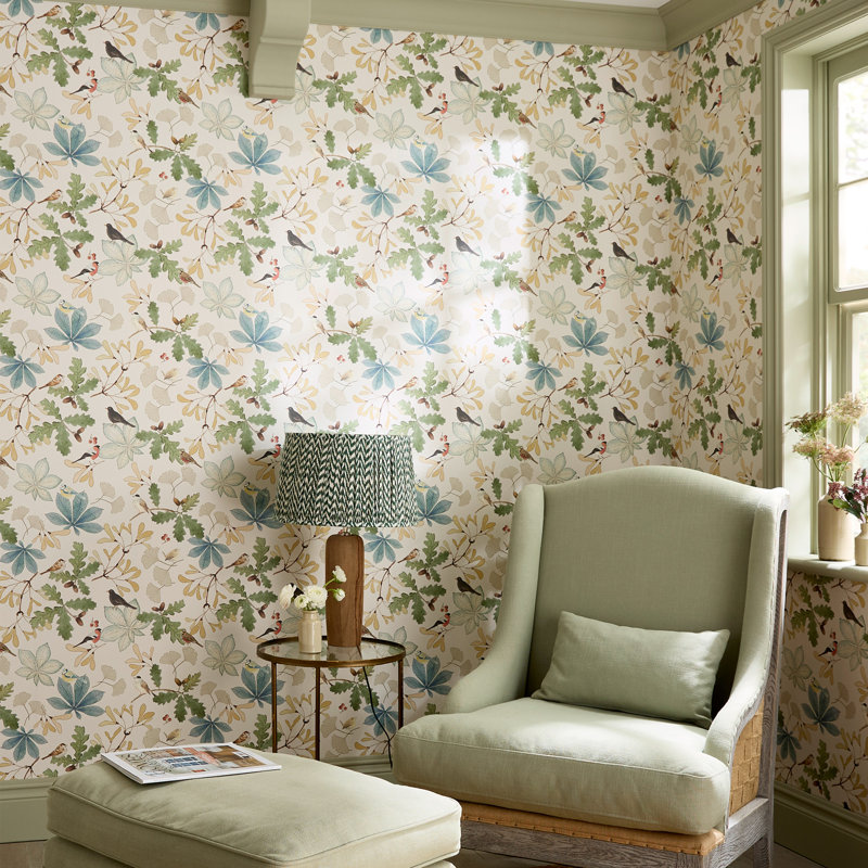 Sophie Allport Orchard Birds Off White Wallpaper, White