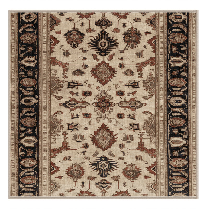 Tapis brun lavable à la machine, Carré 3 pi