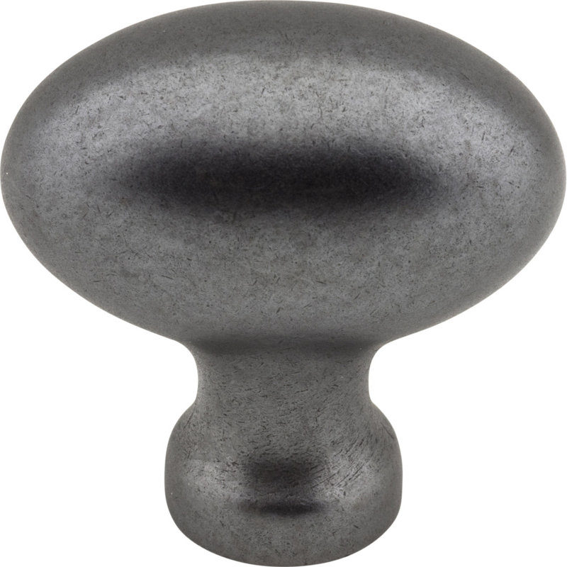 Oversized Lyon 1 5/8" Length Oval Knob, Gun Metal