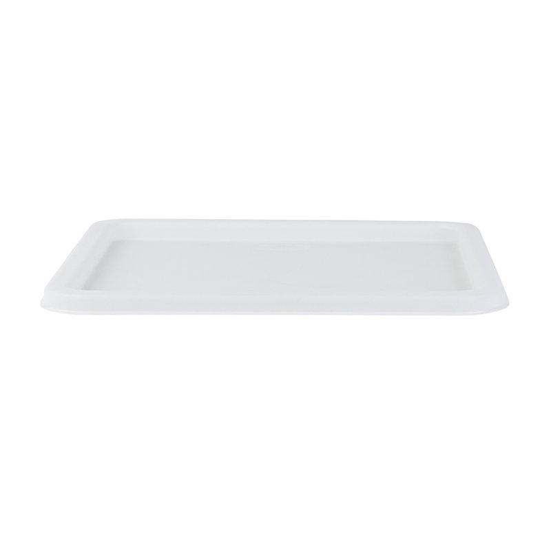 Ustensiles de restaurant - Couvercles SEULEMENT: couvercles pour aliments Met Lux, 10 couvercles carrés pour les contenants de rangement - Contenants vendus séparément, avec languette de retrait, Couvercle en plastique blanc, lavable, congelable