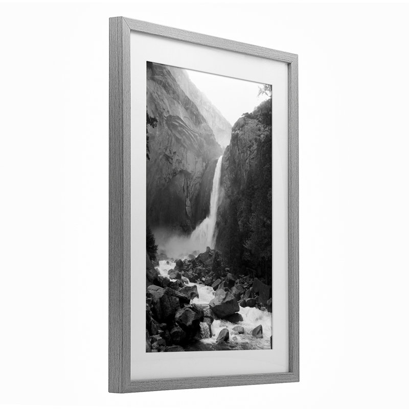 «Rocky Yosemite Falls», reproduction d'art sous verre, conception de Kim Curationa, H 20 po x l 14 po