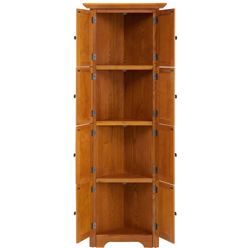 4 Oak Cabinet With 8 Doors - Ideal For Home Storage And Organization 72" Tall Finish A Stylish