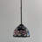 Simonson Tiffany Mini Hanging Lights Stained Glass Hummingbird Flowers LED Bulb Included 8"W*8"D*60"H