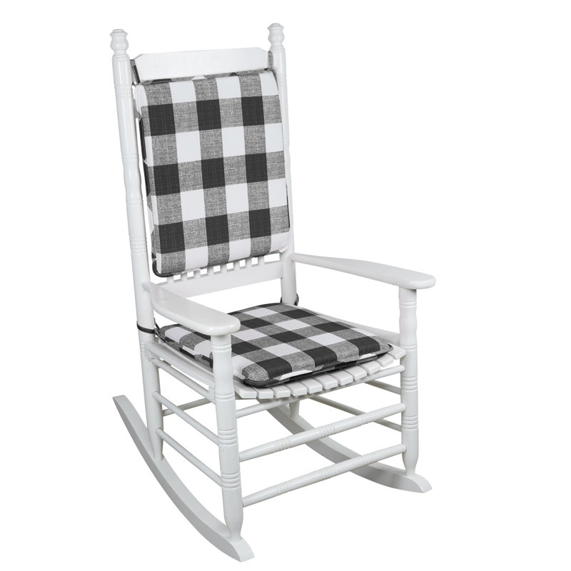 Ensemble de coussins pour fauteuil à bascule/chaise berçante, Noir