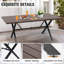 Ensemble de salle à manger de patio 6 pièces pour l'extérieur avec coussin