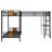 L-Shaped Twin Over Twin Bunk Bed With Twin Size Loft Bed With Desk And Shelf