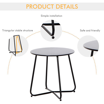 Mickelsen Steel Patio Side Table