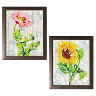 «On the Fence I & II», ensemble de 2 reproductions d'aquarelles