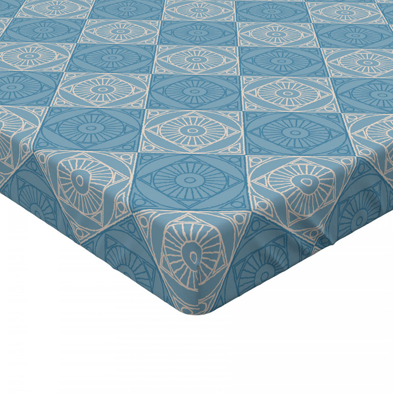 Microfiber Geometric Fitted Sheet, Full Fitted Sheet