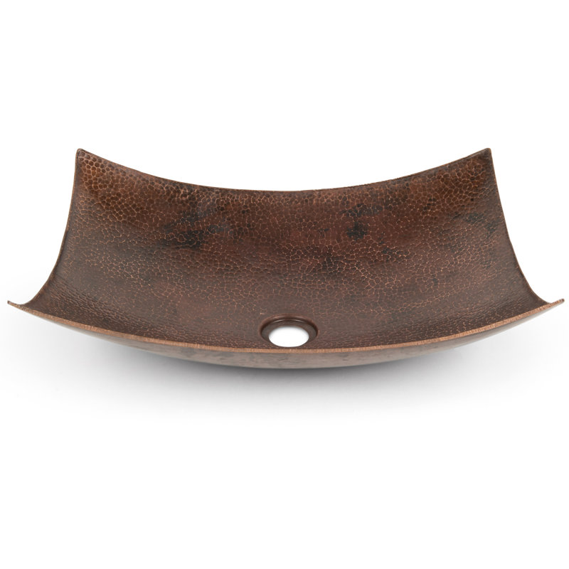20" Hammered Copper Wall-Mount Vessel Sink