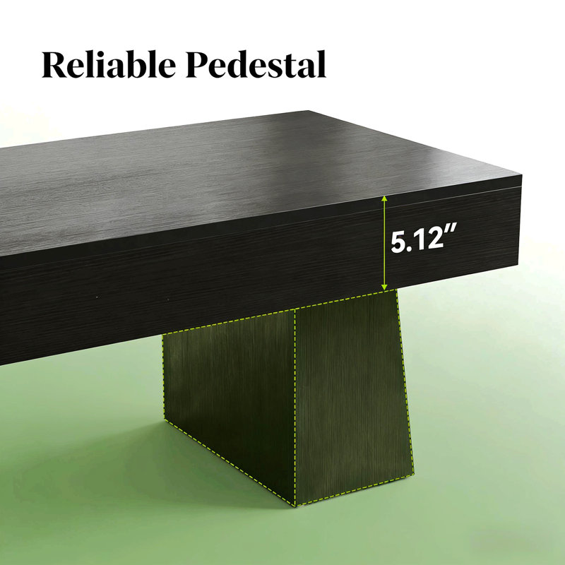Table basse en bois, table de souhaits rectangulaire, table centrale
