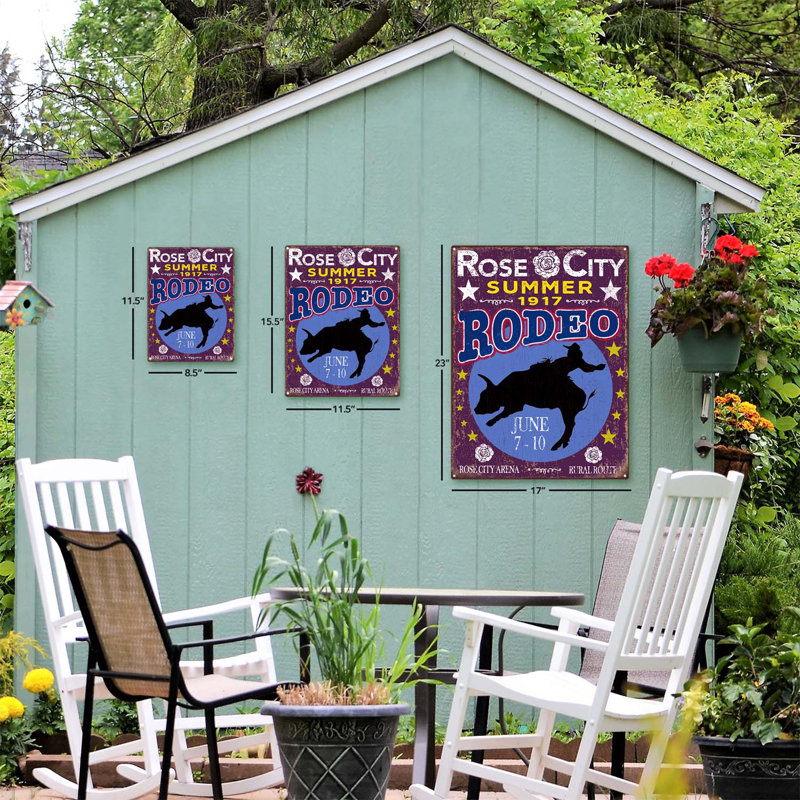 Plaque en métal Janyha Rose City Rodeo