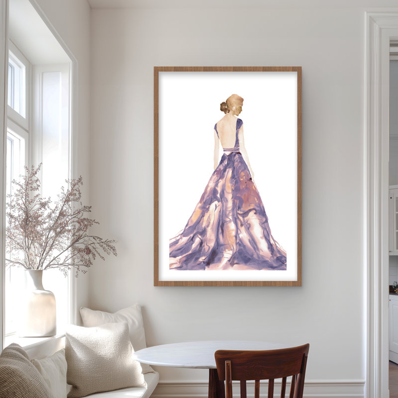 Mauve robe de bal - Impression de vêtements romantiques pour la maison