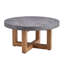 Table basse ronde en bois aggloméré Modern Texture - diamètre 31,4 po.