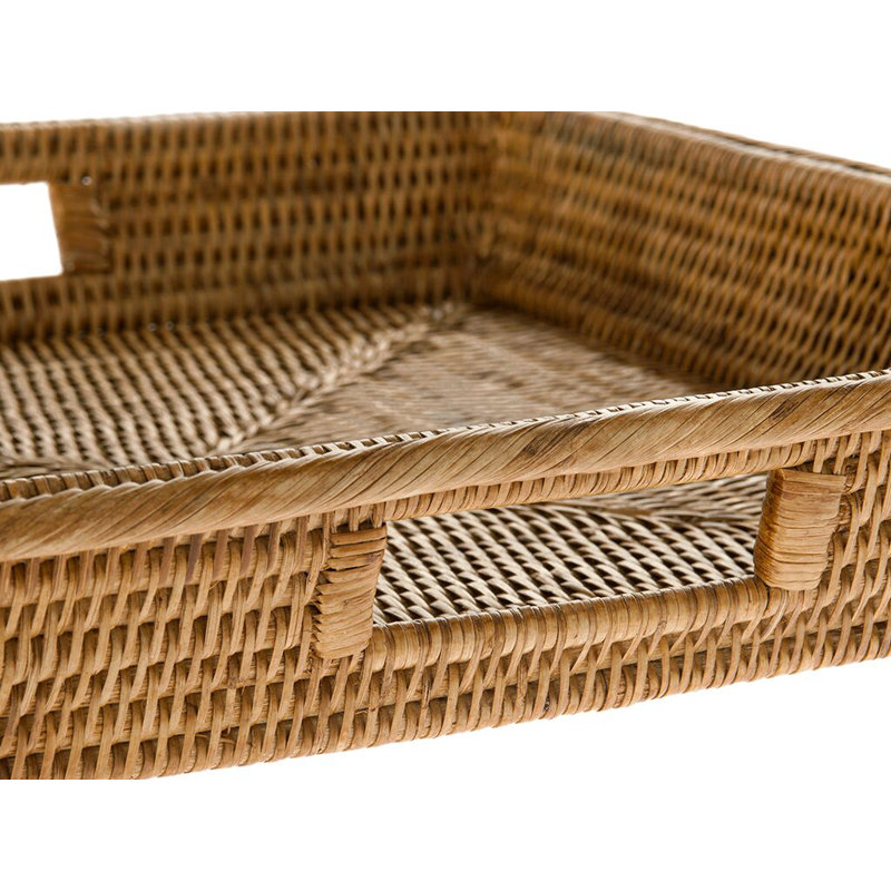 Everard Wicker Tray, Honey Brown