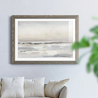 Distant brouillard - peinture encadrée