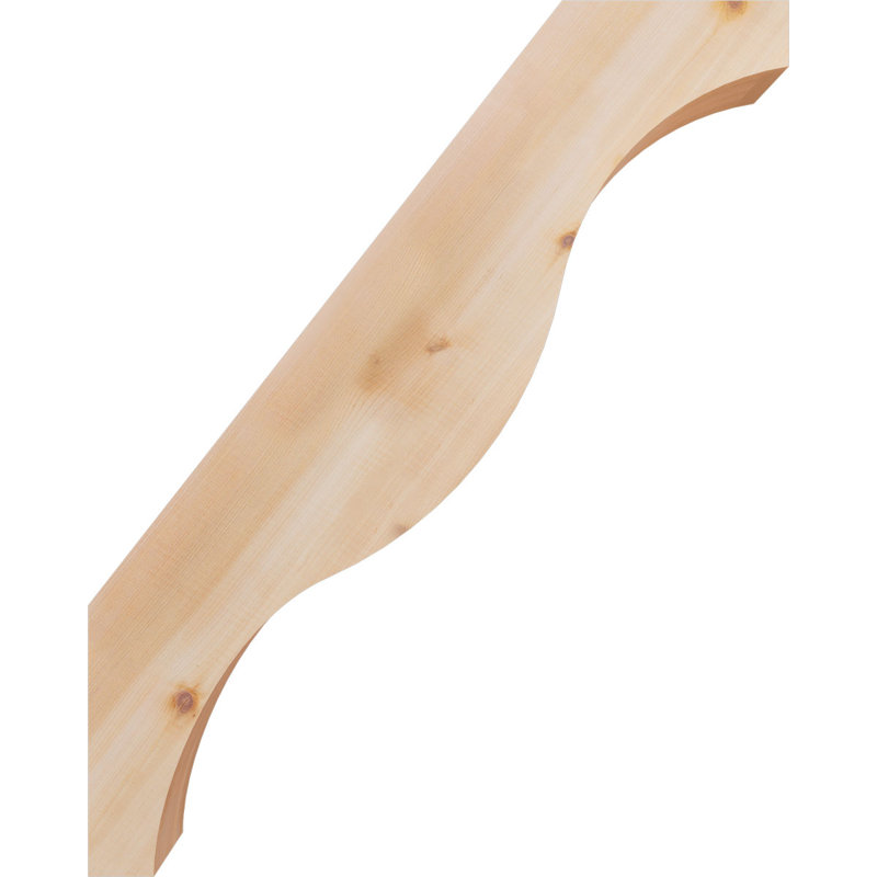 Attelle de genou lisse Funston, l 3 1/2 po x P 24 po x H 30 po, cèdre rouge de l'Ouest, Cèdre rouge, Lisse