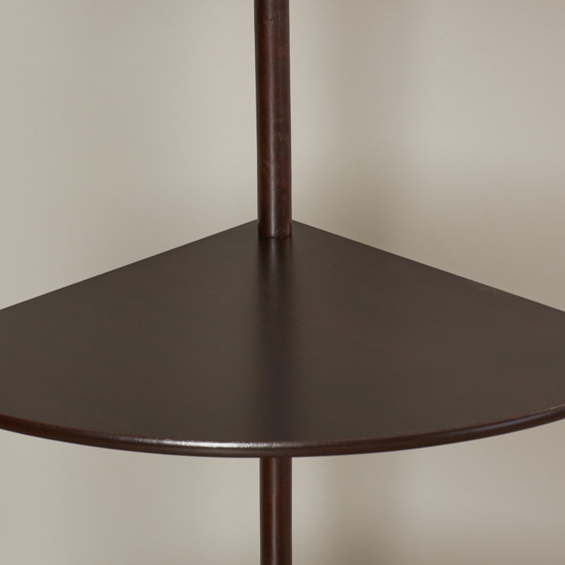 Emerson 5-shelf Corner Bookshelf, Cappuccino