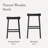Maven Lane Vincent Wooden Kitchen Stool-655363866-655363860