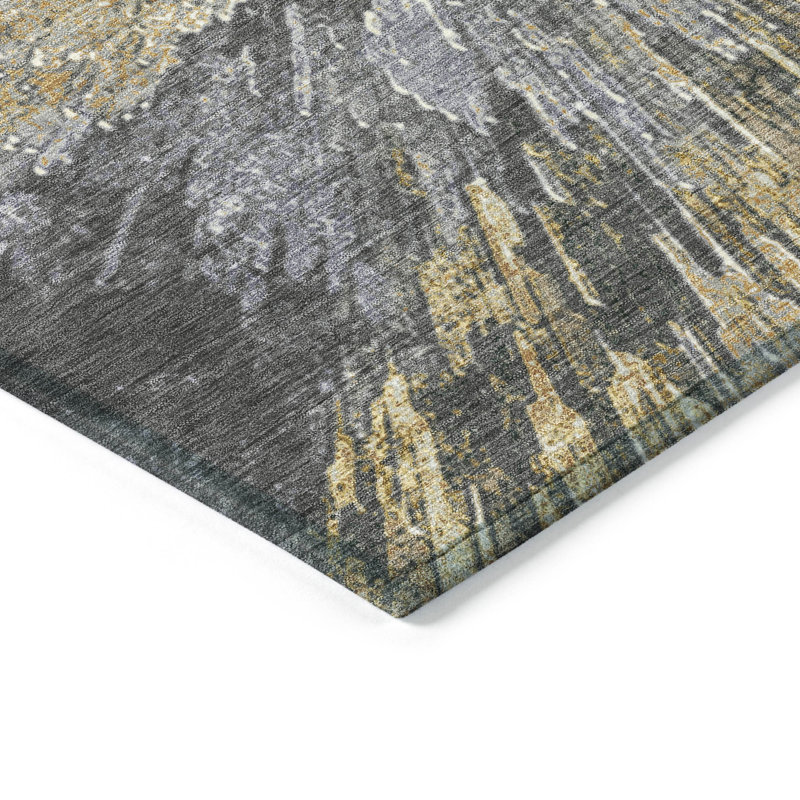 Machine Washable Indoor/Outdoor Pablo ACN2283 Abstract Rug, Rectangle 3' x 5'