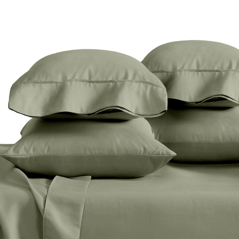 Ultra-Soft Microfiber Pillowcase, 4 Standard Pillowcases, Sage