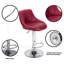 Swivel Upholstered Faux Leather Adjustable Height Bar Stool with Steel Frame-875149183