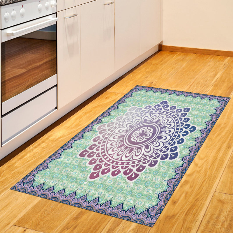 Tapis décoratif à haute densité en fibre de coton à haute densité, Rectangle 2 pi 7 po x 5 pi