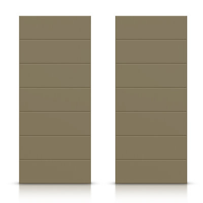 Hollow Paneled Painted without Installation Hardware Kit Sliding Closet Doors
