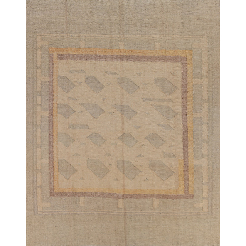 Tapis turc contemporain en jute kilim 8 x 10