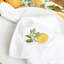 Serviette de table brodée fleur d'oranger